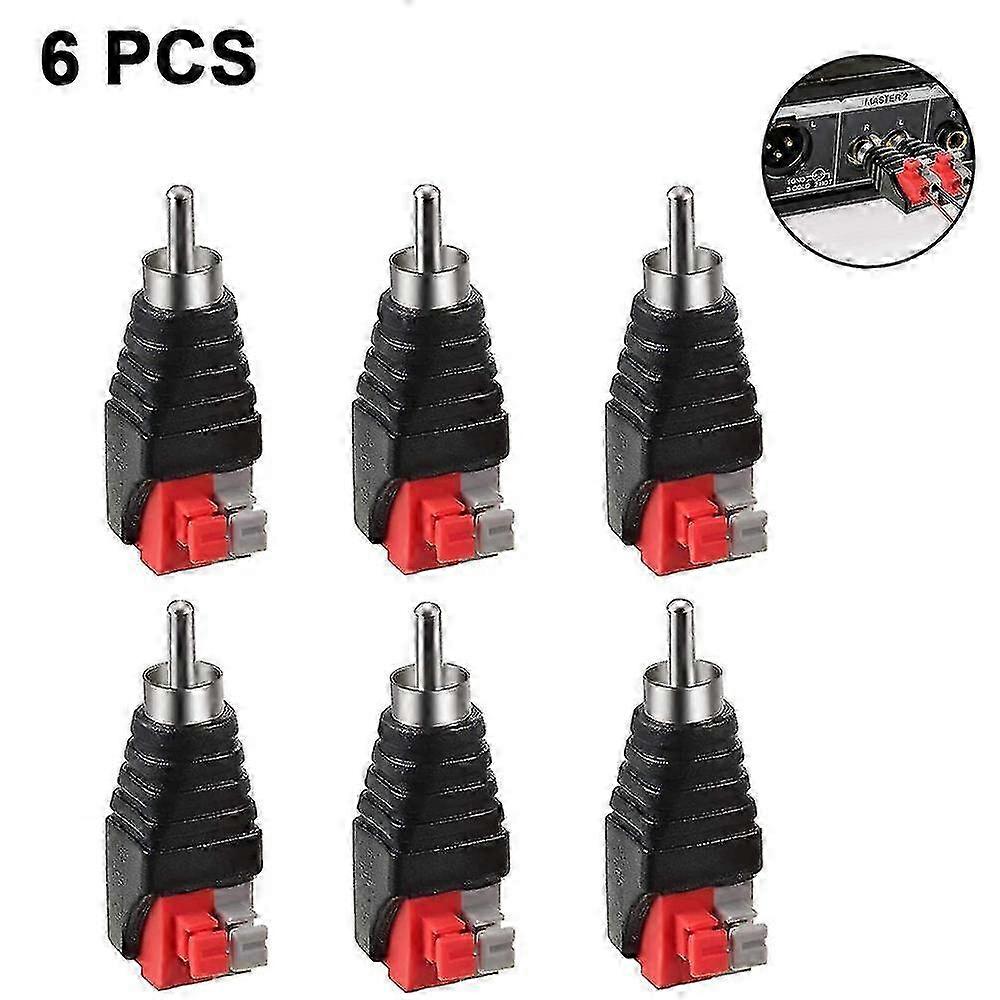 6Pcs Speaker Cable to Audio Connection Adapter