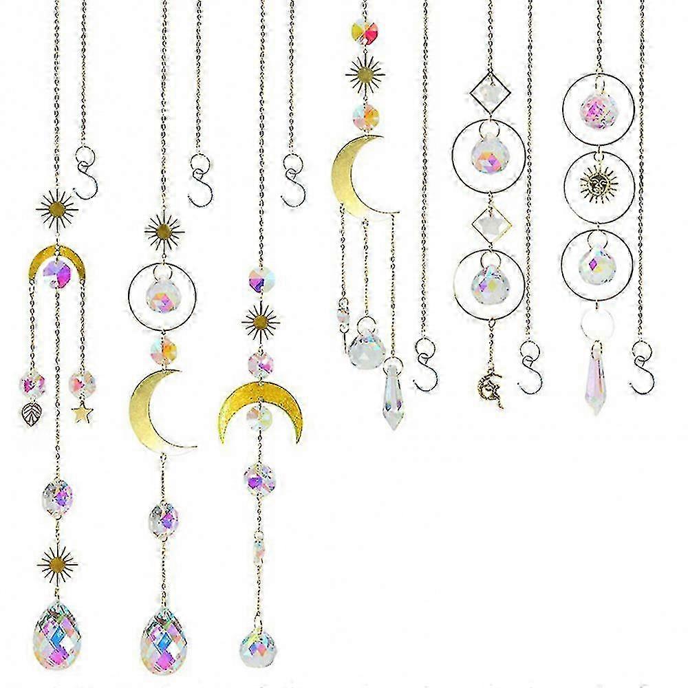 6pcs Crystal Sun Catcher with Chain