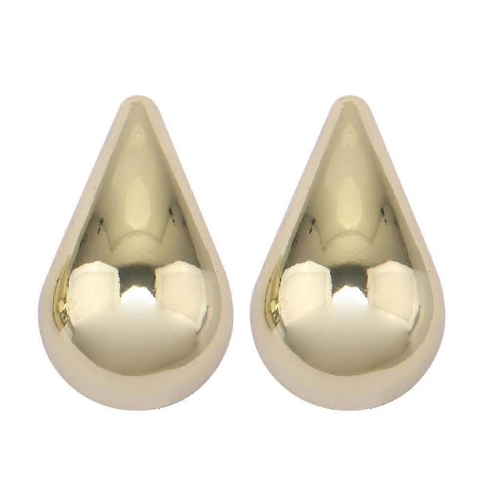 3D Droplet Shape Earring Shiny-Water Drop Stud Earring Smooth Sueface Chunky
