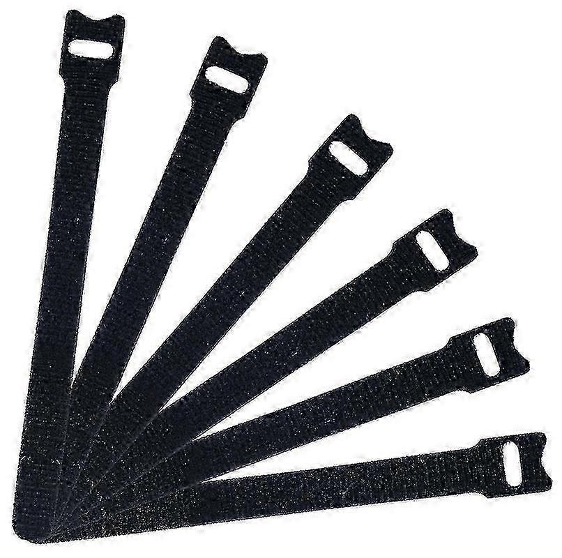 50 Pcs Reusable Fixing Cable Ties, Microfiber Cloth 6 Inch Hook And Loop Cord Ties