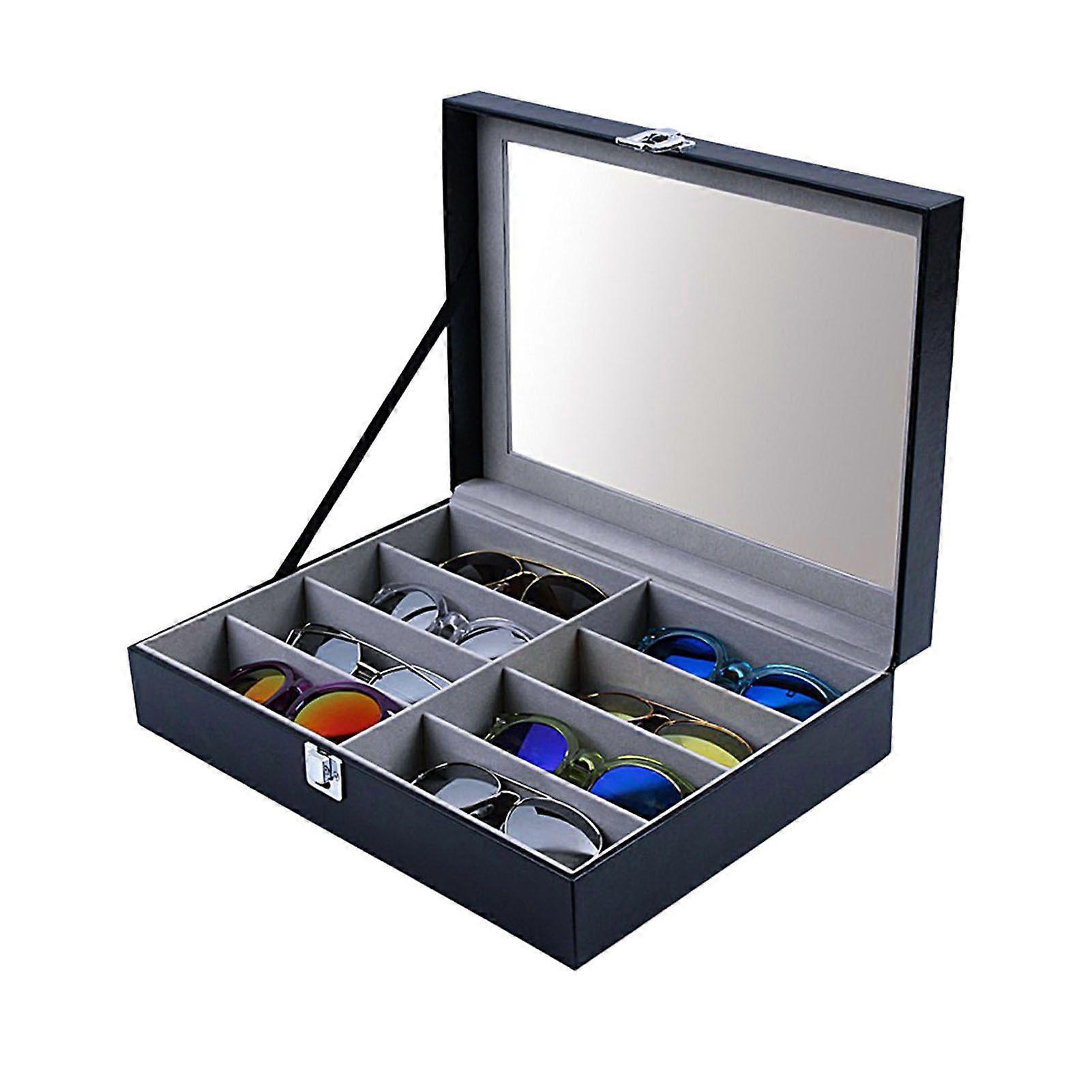 Sunglasses Organizer Glasses Display Case Large Capacity Waterproof Velvet Lining Sunglass Hard Shell Storage Box