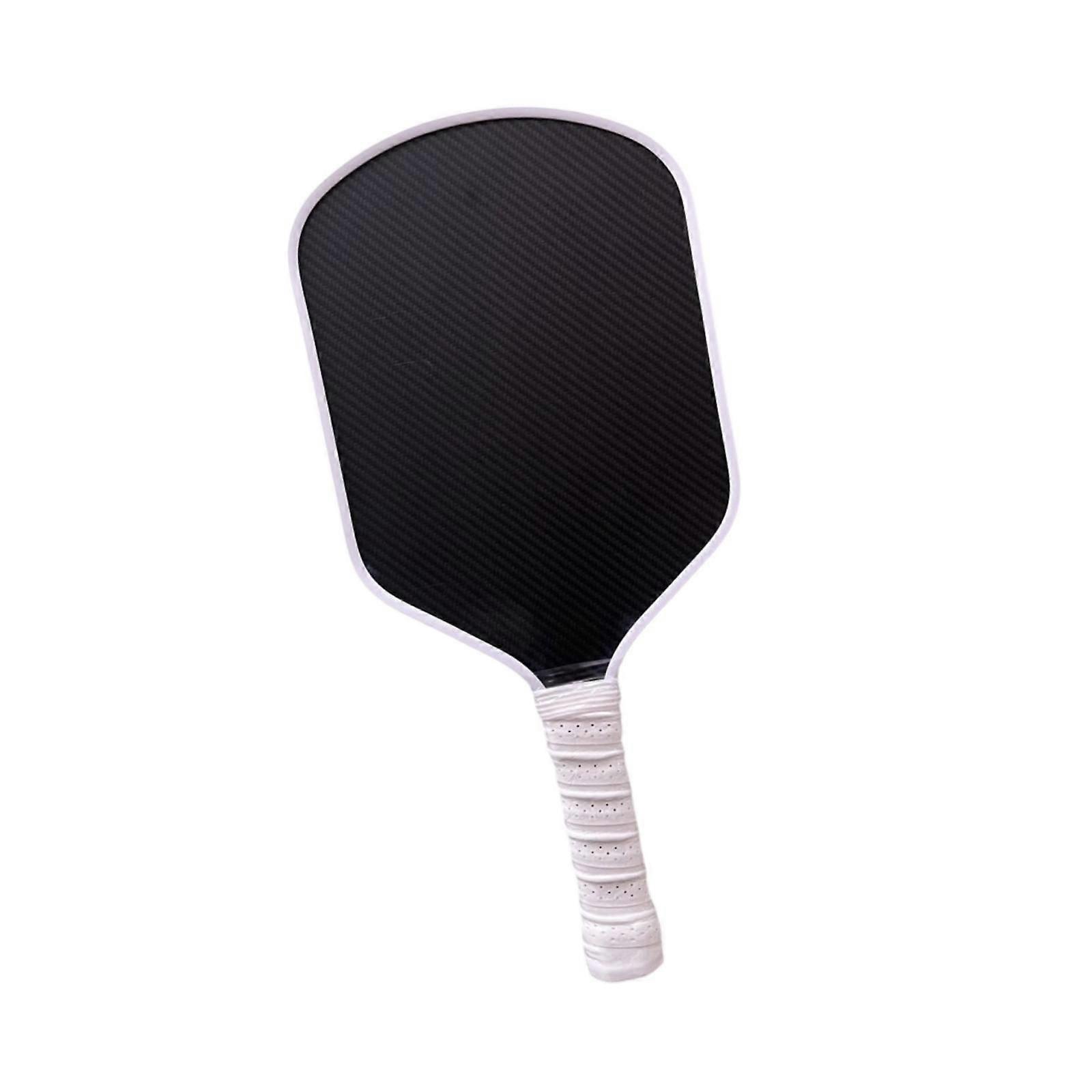 Raquette de pickleball portable en fibre de carbone avec poignée confortable, noire