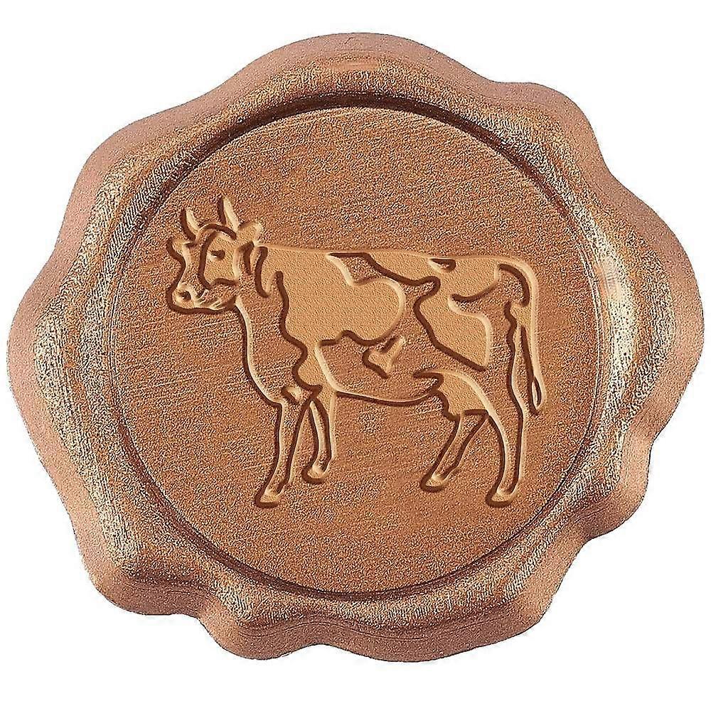 50Pcs Adhesive Wax Seal Stickers Envelope Seal Decoration for Craft Scrapbook DIY Gift Cow Pattern 2.5cm