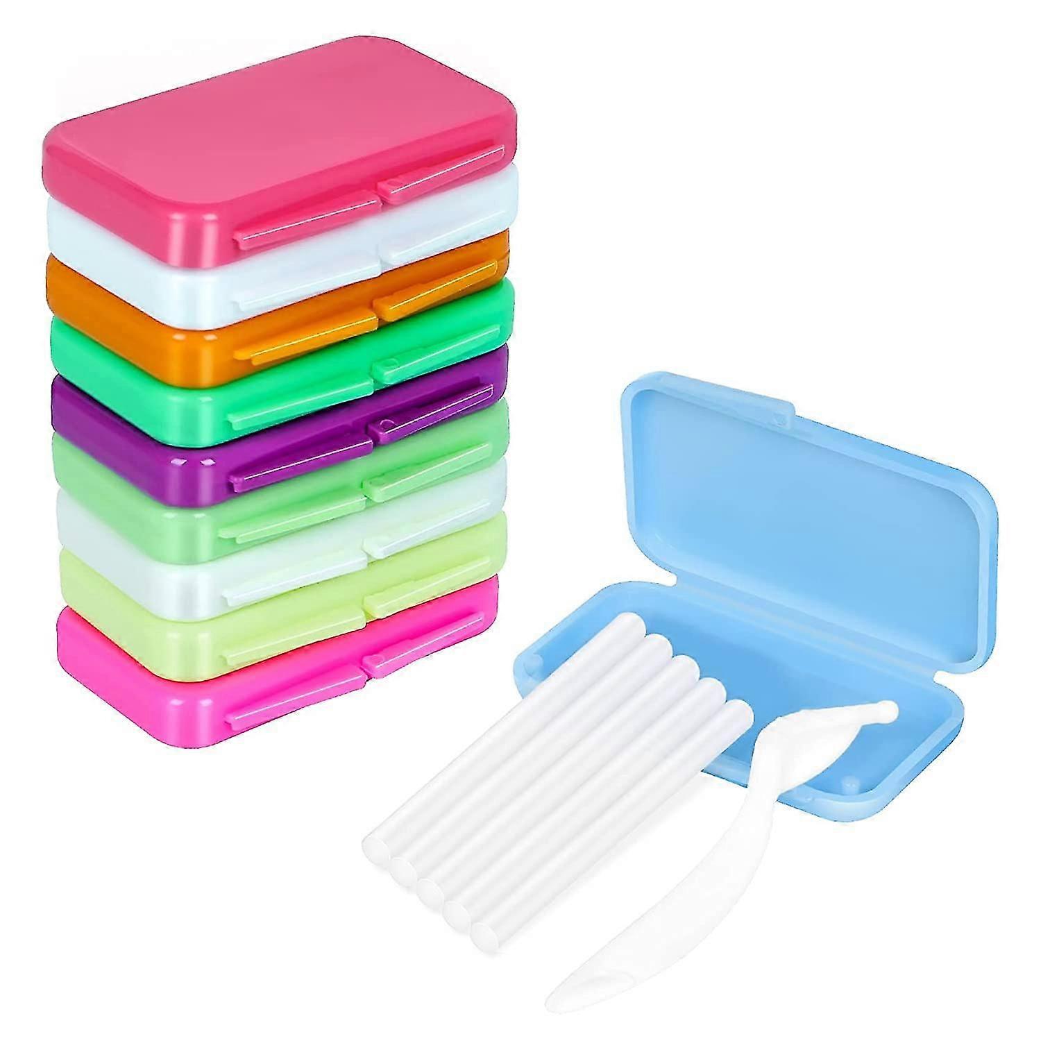 Kieferorthopäde Wachs Br Wachs aromatisiert 10 Pa, Dental Ortho Dots Wachsstreifen für Aligner, Brs Träger, Braets, unsichtbare Verweiler, 10 Fruchtgeruch, 9047