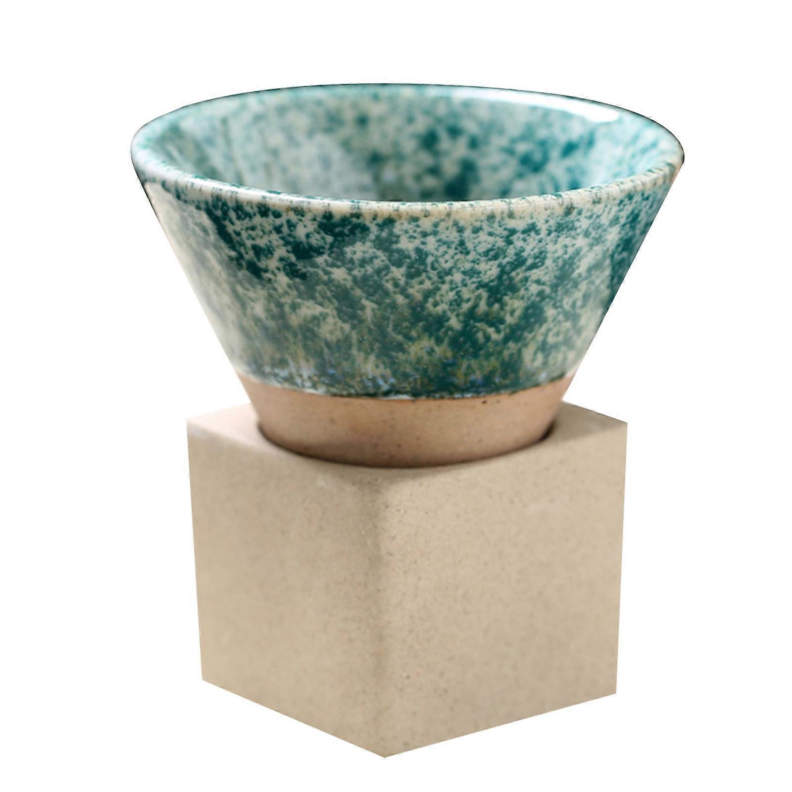 Ceramic Coffee Mugs with Base 100ml Triangular Cone Shape Porcelain-Cup Tea-Cup for Latte Household Kitchen Bar  8
