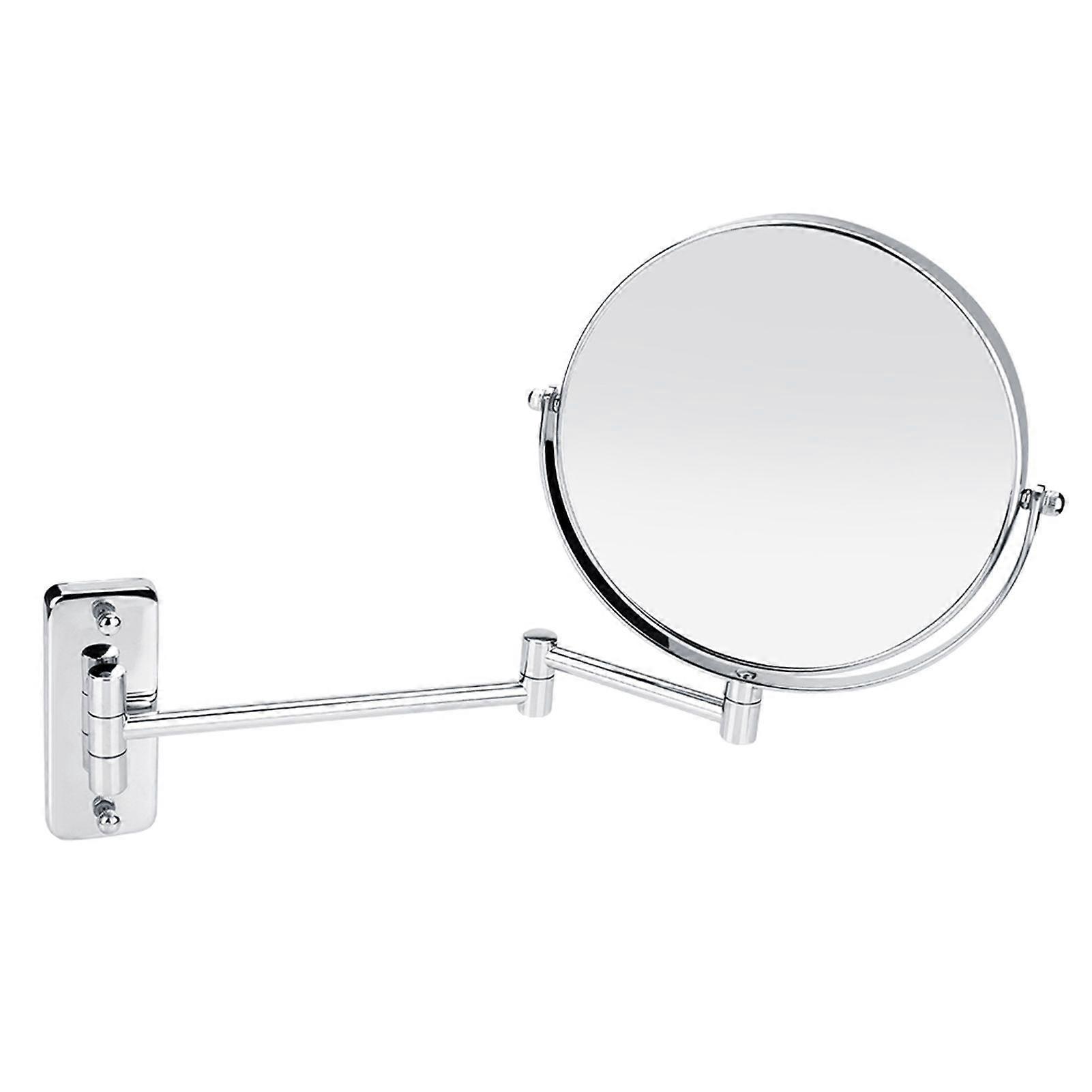 8" Wall Mount Makeup Mirror Double Sided Swivel Mirror 3X Magnifying