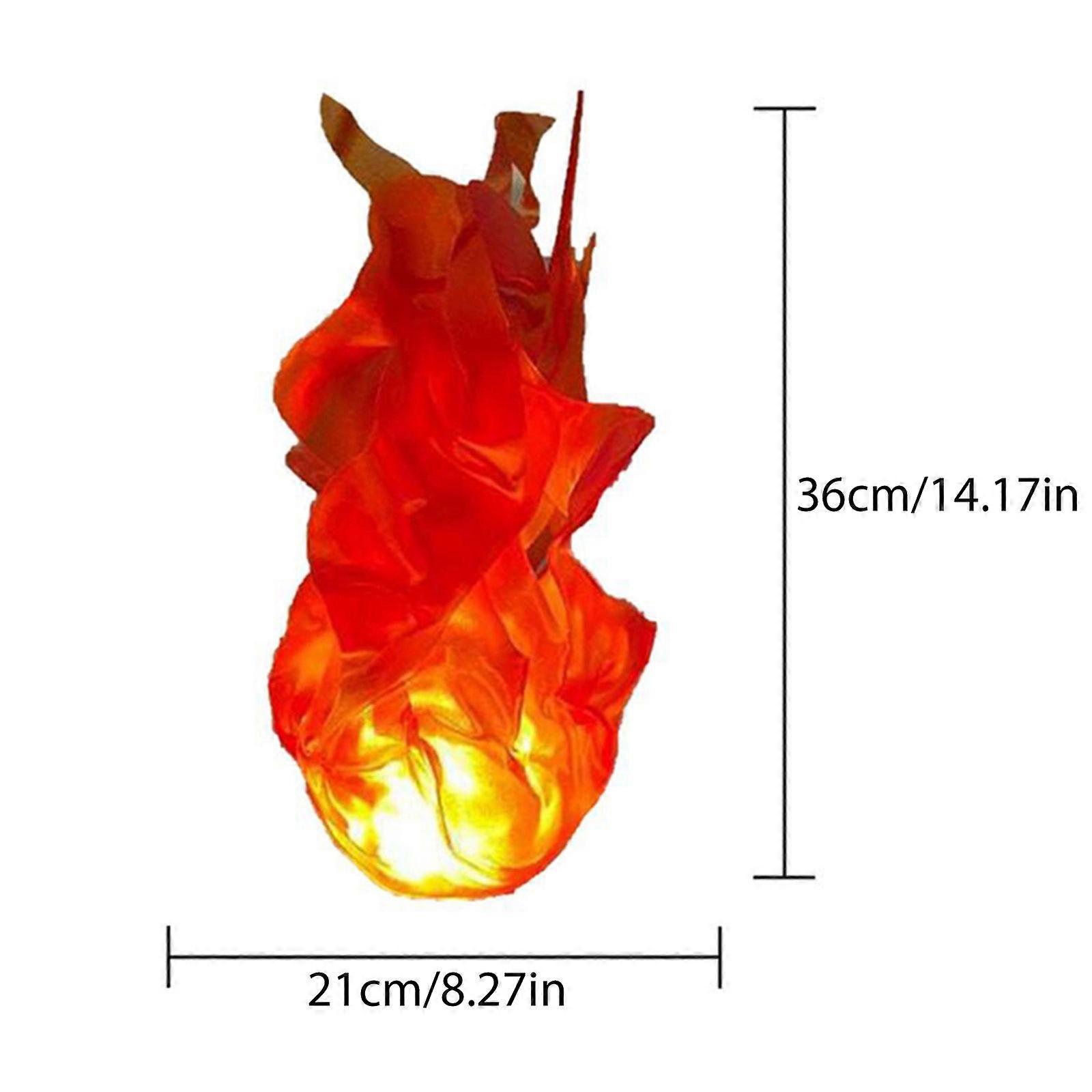 Halloween Decor Props Simulation Floating Fireball Lamp Artificial Fire Flame Atmosphere Light for Cosplay Role for Play