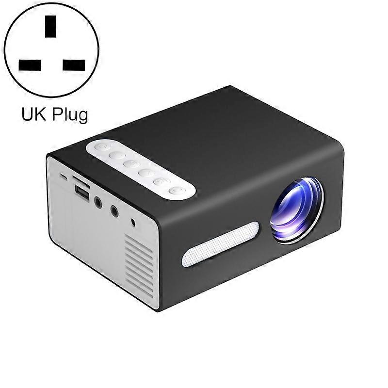 T300 25ANSI LED Portable Home Multimedia Game Projector, Plug Type:UK Plug