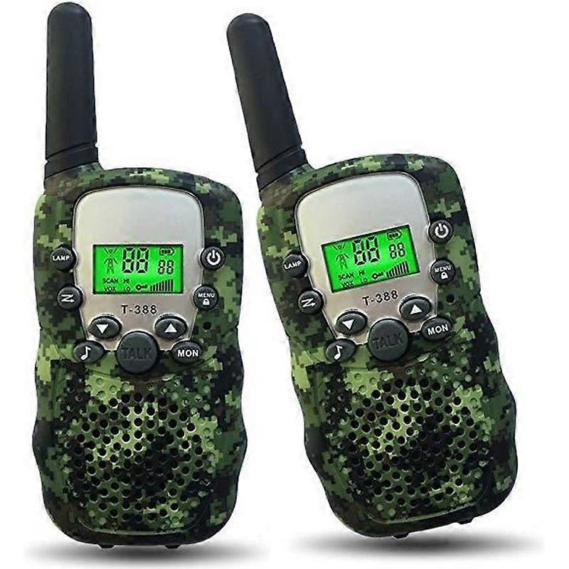 Kids Walkie Talkies - T-388 - Camouflage - 8 Channels - Built-in Flashlight