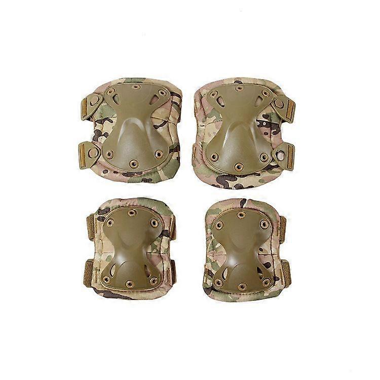 Military Tactical Knee & Elbow Pads Set Anti-impact Hunting Paintball Shooting Protective Knee Pads Support