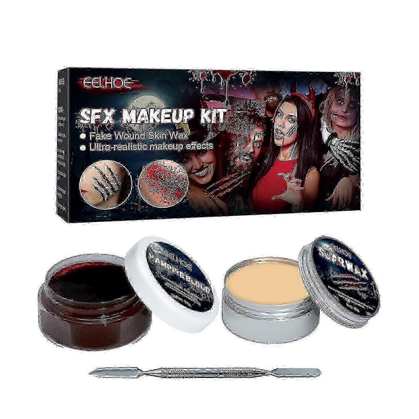 Von Halloween Haut Wachs Plasma Make-up Set Narbe Make-up Horror Atmosphäre Party Make-up Requisiten -