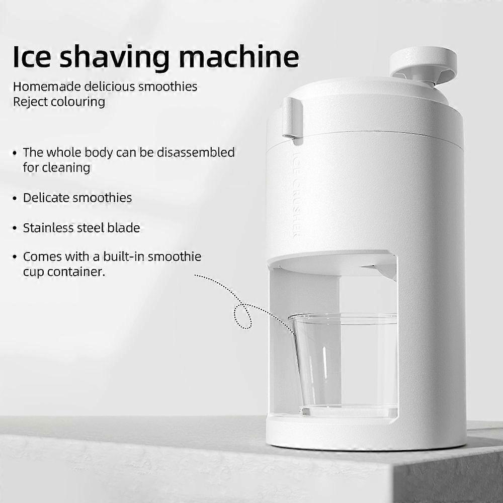 Ice Shaver and Snow Cone Machine Portable Hand Crank Ice Crusher with Free Ice Bowl and Ice Mold Manual Slushy Maker Shaved Ice Maker Machine for Snow