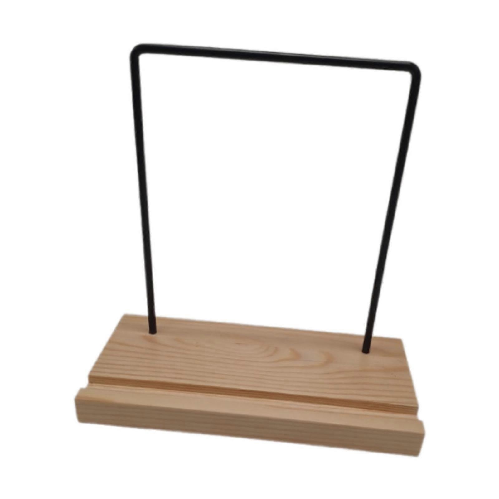 Single CD Stand LP Display Shelf with Wooden Base, CD Display Rack Stand