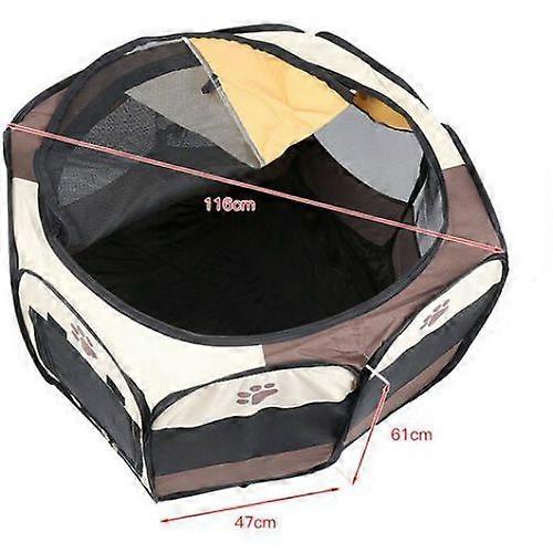 Zone de confort pour animaux de compagnie, parc pour animaux de compagnie portable léger pliable pour une utilisation à l’intérieur et à l’extérieur avec couverture d’ombrage en maille