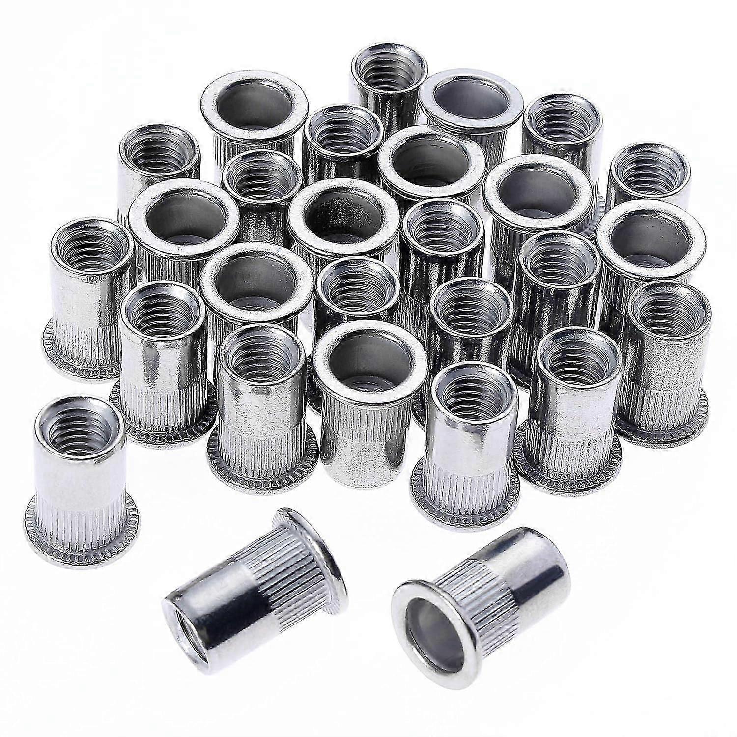 Stainless Steel Rivet Nuts, Flat Head with Threaded Insert Rivet Nuts Assorted