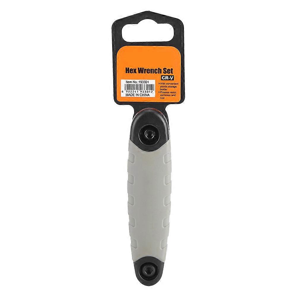 Stainless Steel Folding Hex Wrench Set Bicycle Repair Tool Kit For Bicycle Maintenance Metric Hex Key Sizes Portable