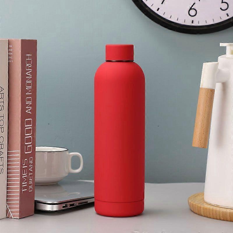 25oz/750Ml Water Bottle,Double Wall Stainless Steel Vacuum Insulated Water Bottle Keeps Drinks Cold 24 Hrs/Hot 12 Hrs-Red