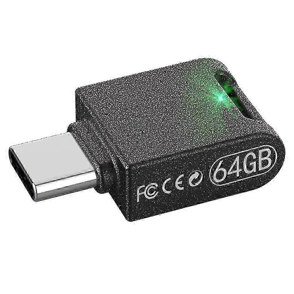 Mini clé USB 3.0 64 Go type C pour smartphone Android, PC portable (noir)