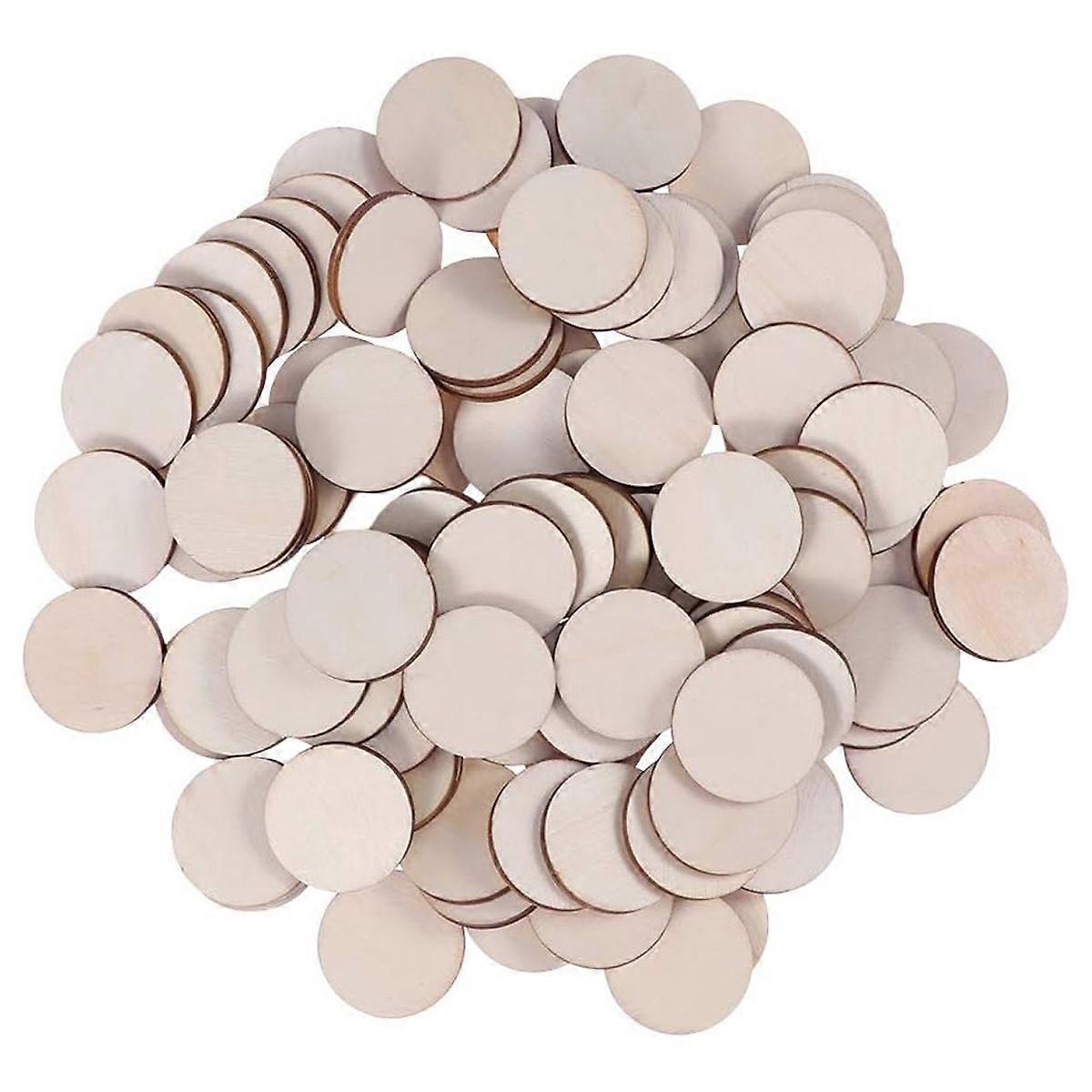 Assorted Sizes Rustic Wood Slices, Natural Poplar Plywood Laser Cut With Smooth Edges For Crafting And Decorating