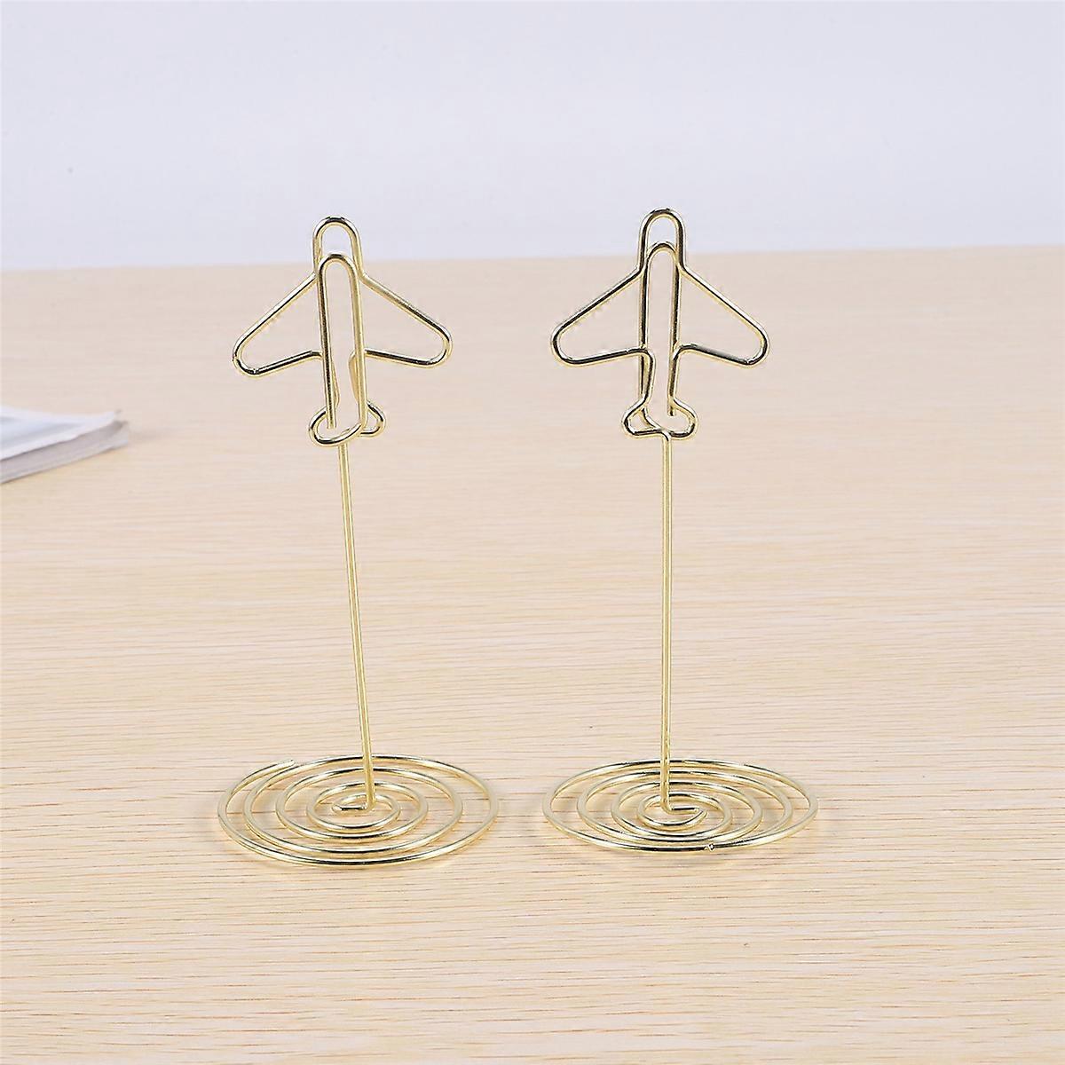 10Pcs Memo Clip Holder, Table Number Name Card Holder with Base