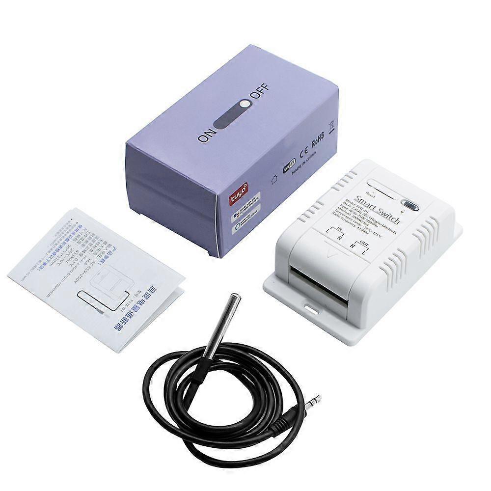 Tuya/Ewelink Smart Temperature Wifi Switch 16A 3000W Intelligent Monitoring Thermostat Compatible with Alexa Google Home