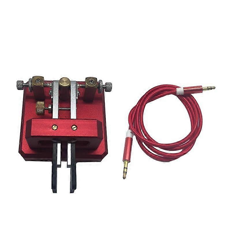 Automatic Morse Dual-Paddle Telegraph Key CW Key Red