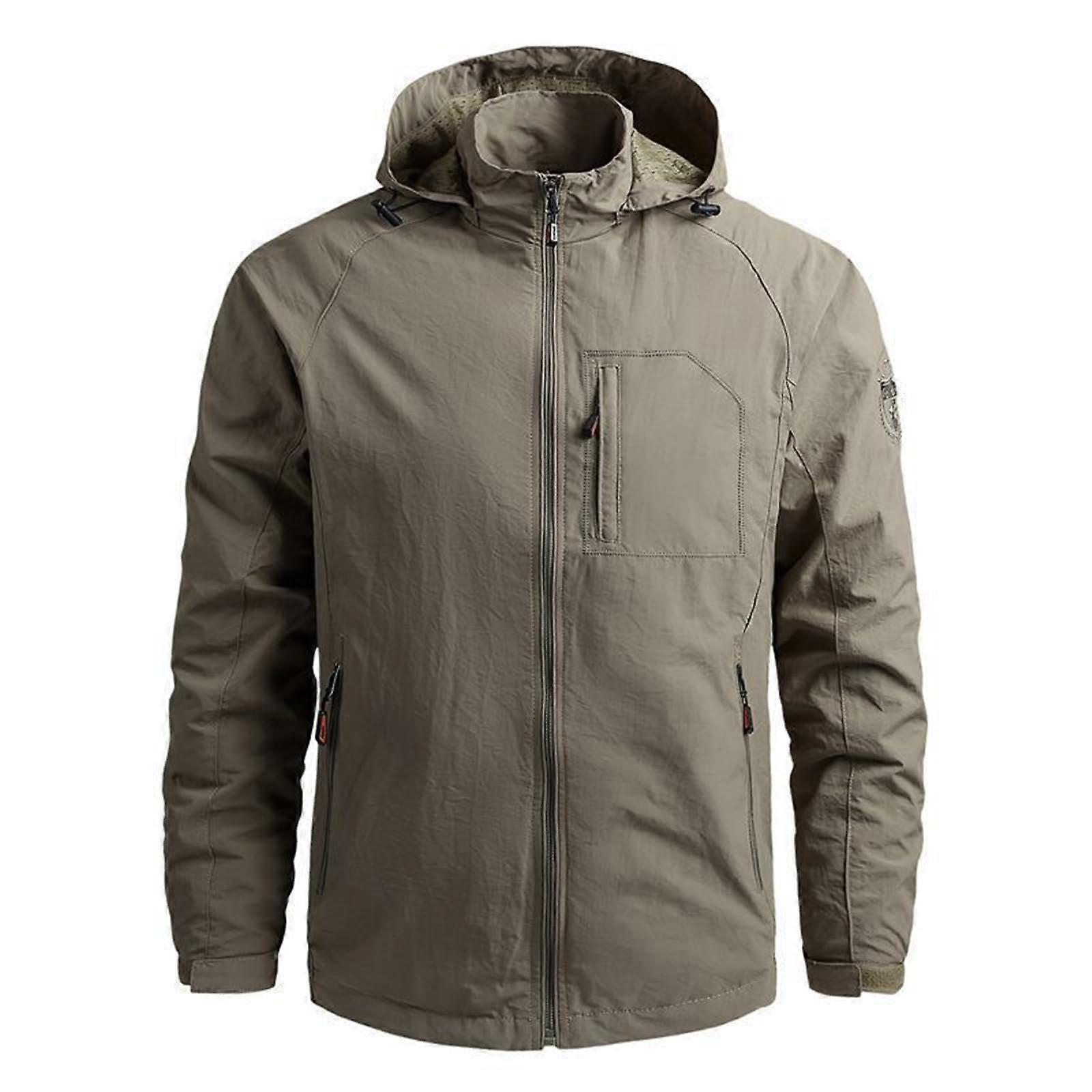 Cargo Casual Hooded Softshell Raincoat Jacket for Outdoor Mountain Hiking