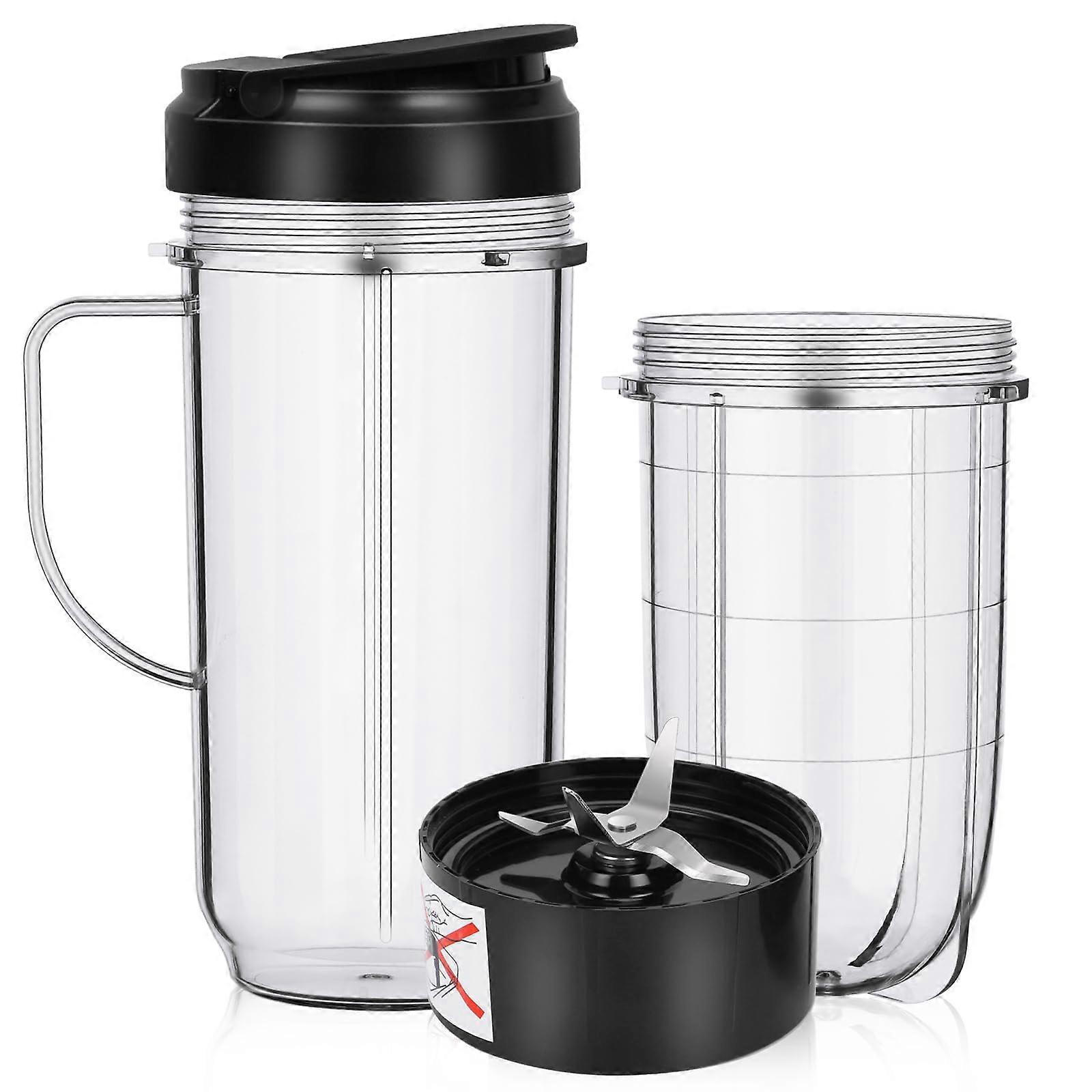 2 Pack Replacement Blender Cups Set for Smoothies and Shakes 22oz and 16oz Size