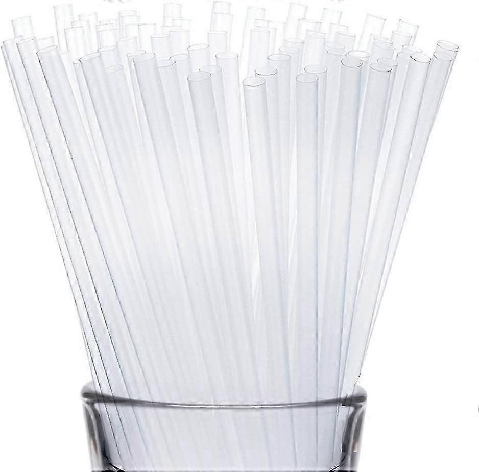Disposable Kid-Safe Clear Plastic Straws - 250 Count