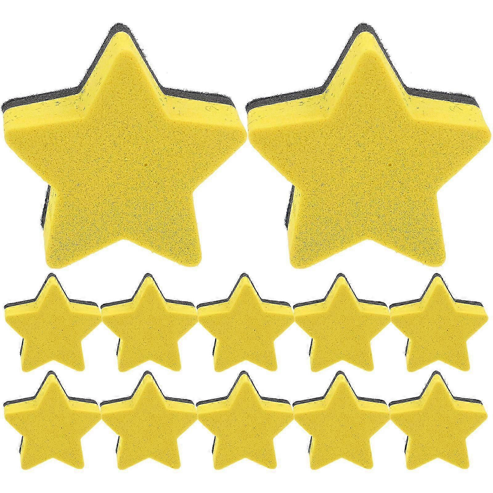 24pcs Classroom Whiteboard Erasers Star Modeling Whiteboard Erasers Whiteboard Cleaning Tools