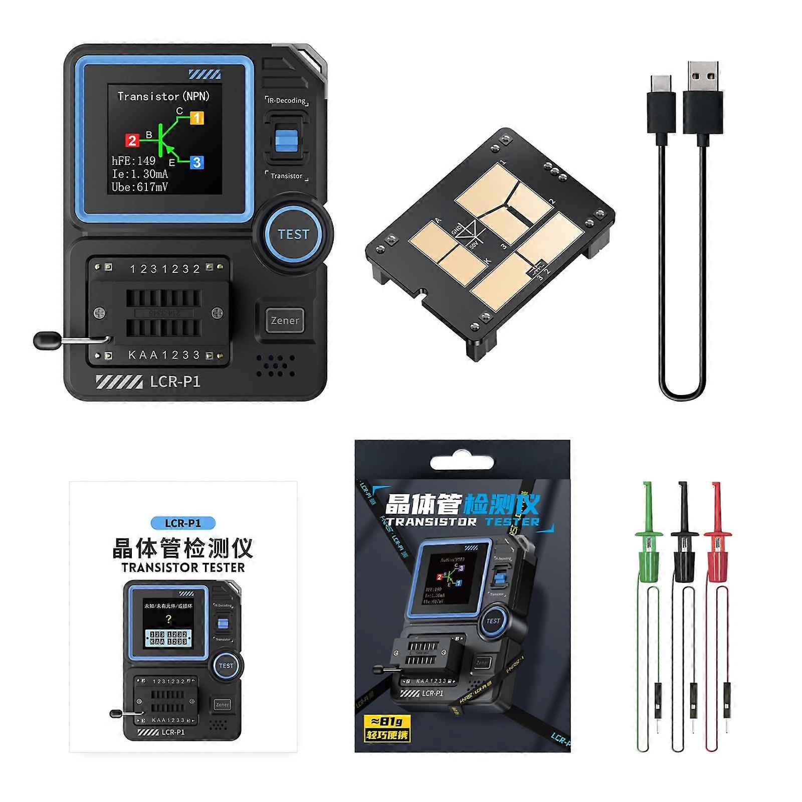 LCRP1 Multi-Function Electronic Component Meter with Color Screen for Accurate Semiconductor Analysis and Testing Tools