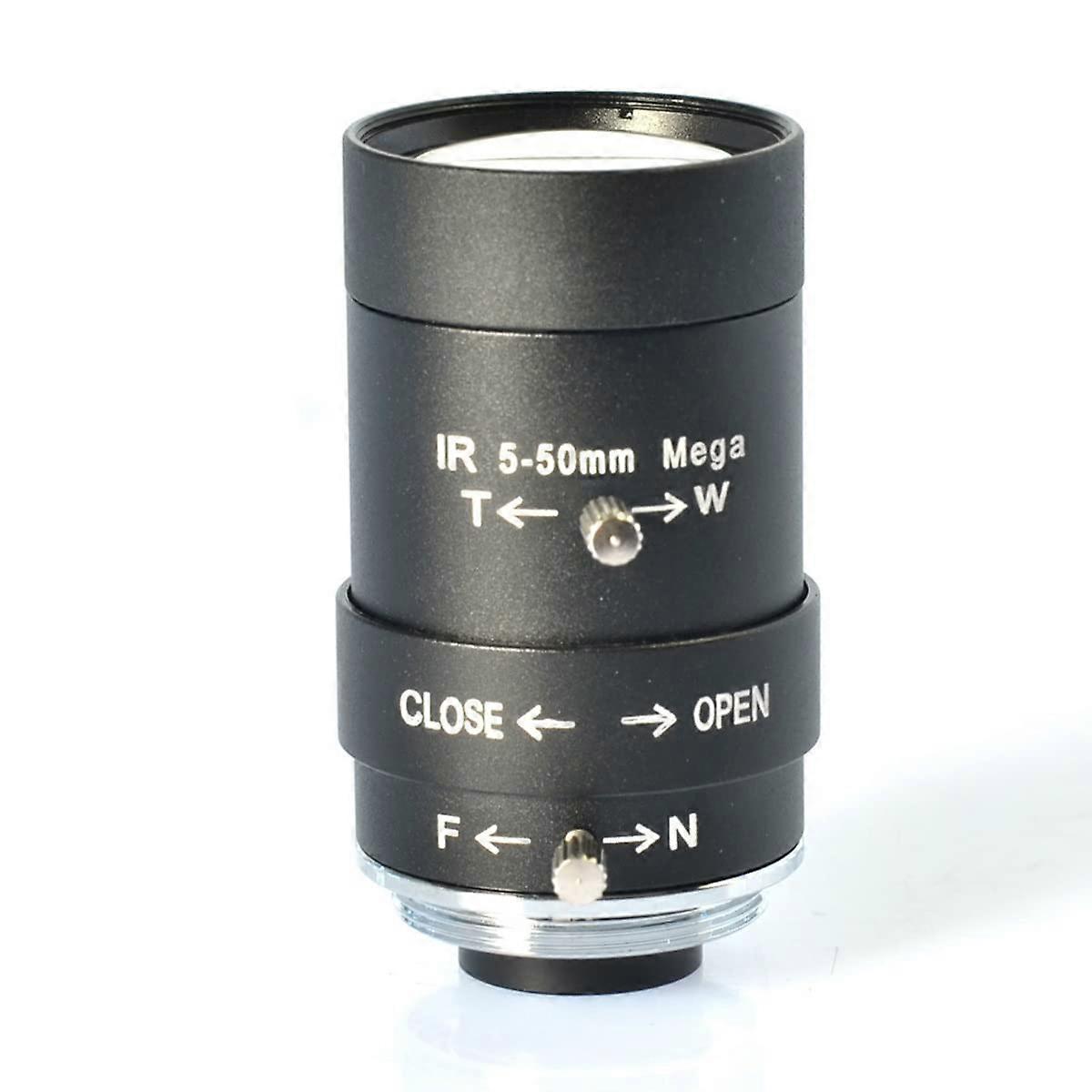 Microscope Kit 5-50mm Manual Focus Vari-Focal CCTV Lens F1.6 Aperture Microscope Lens Adapters