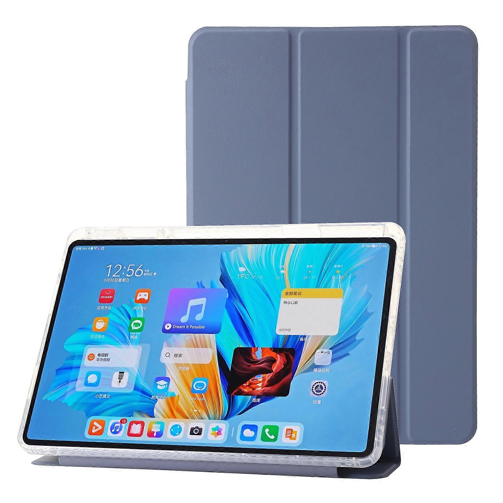 Clear Acrylic 3-Fold Leather Tablet Case