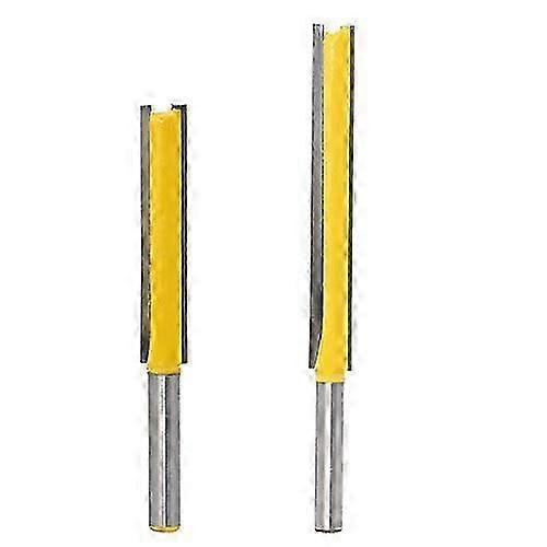2pcs 6.35mm Shank Flush Trim Router Bits Extra Long Carbide Router Bits Woodworking Milling Cutter Woodworking Tool Cutter Blade 50mm 76mm
