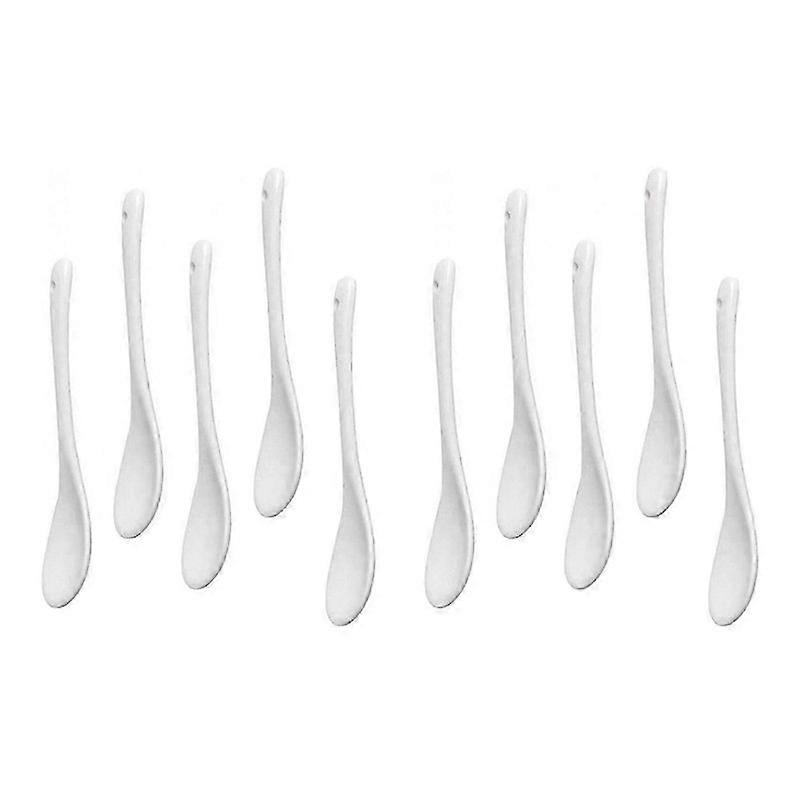 10パック白磁の卵スプーンセラミックスプーンコーヒーデザートスプーン最高のもの