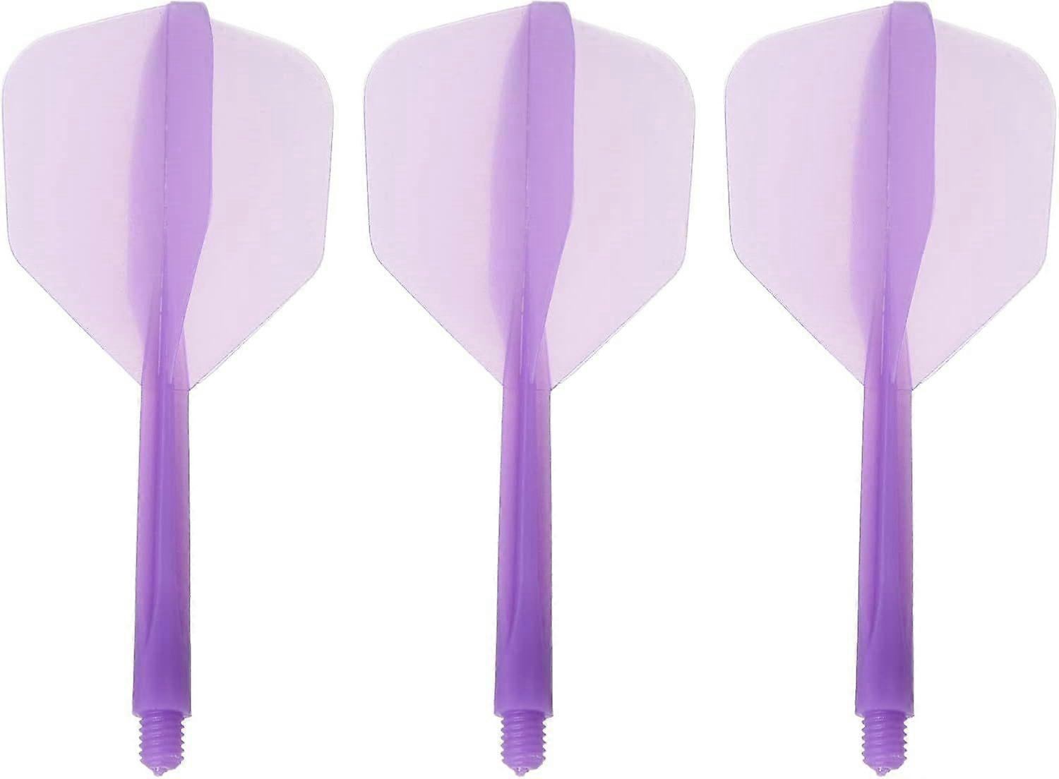 Integrierte Dart Shaft & Flights, 3 Pack Strapazierfähiges Kunststoff Dart Flight Set, Lila