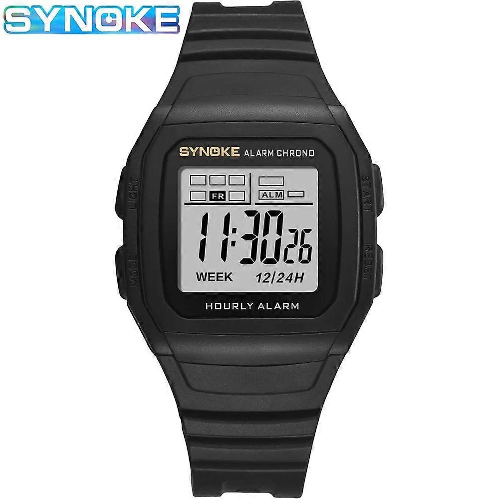 Synoke Mens Digital Watch Student Luminous Waterproof Multifunction