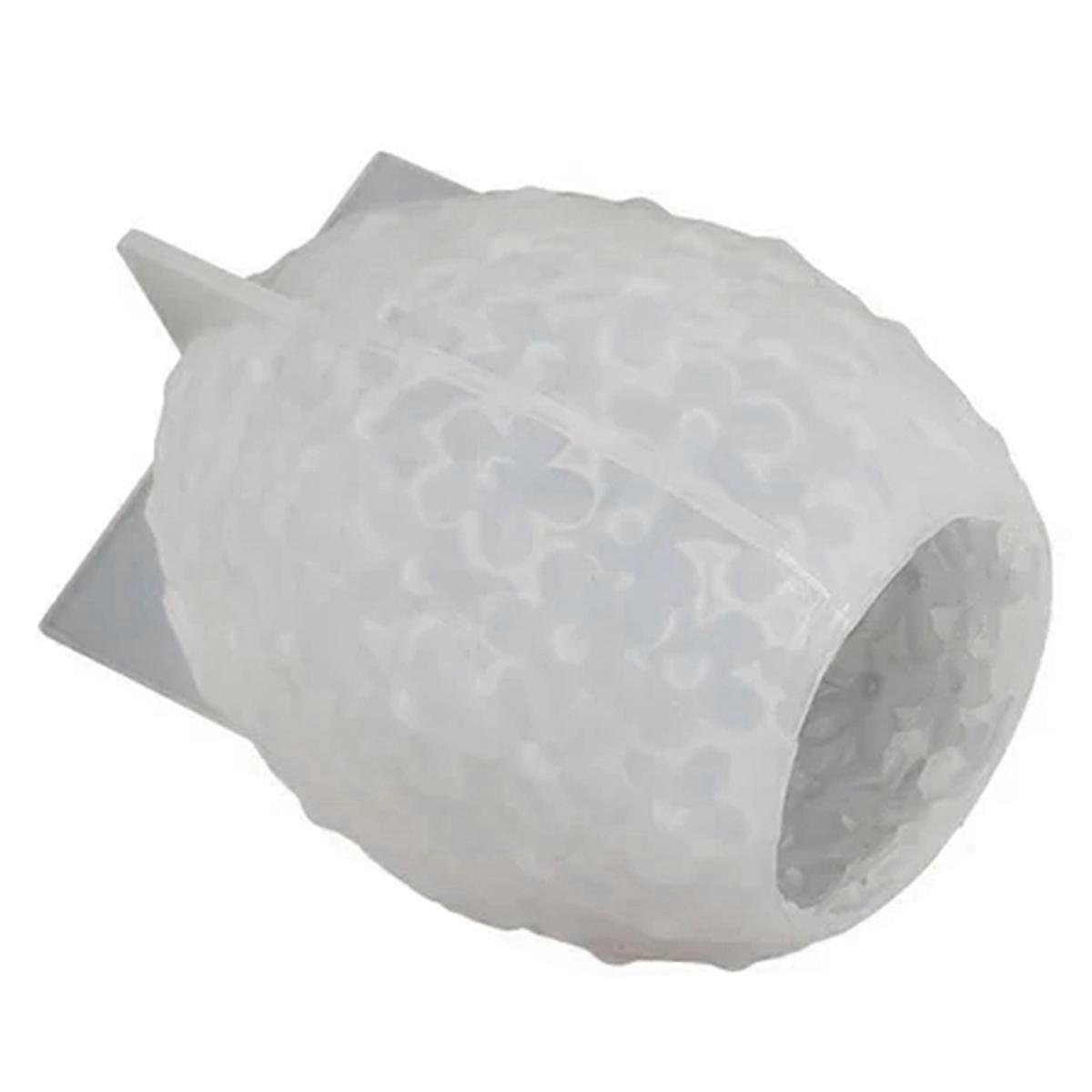 Carving Flower Egg Silicone Candle Mold,L