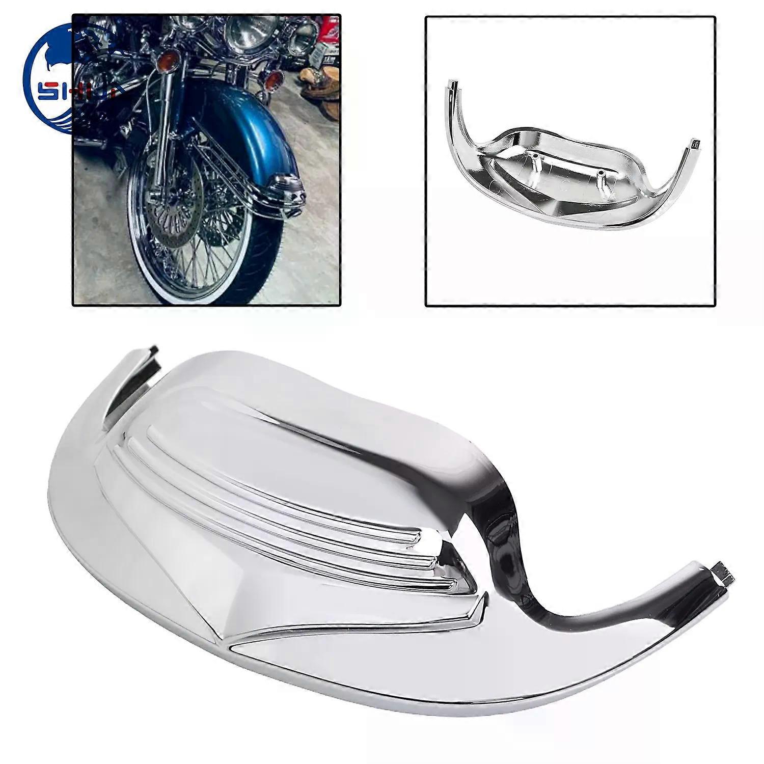 Front Fender Mudguard Tip Trim Chrome compatible for Harley Road King 1980-2013 FL FLHR FLHTCUTG Heritage Softail FLSTC 1986-2008