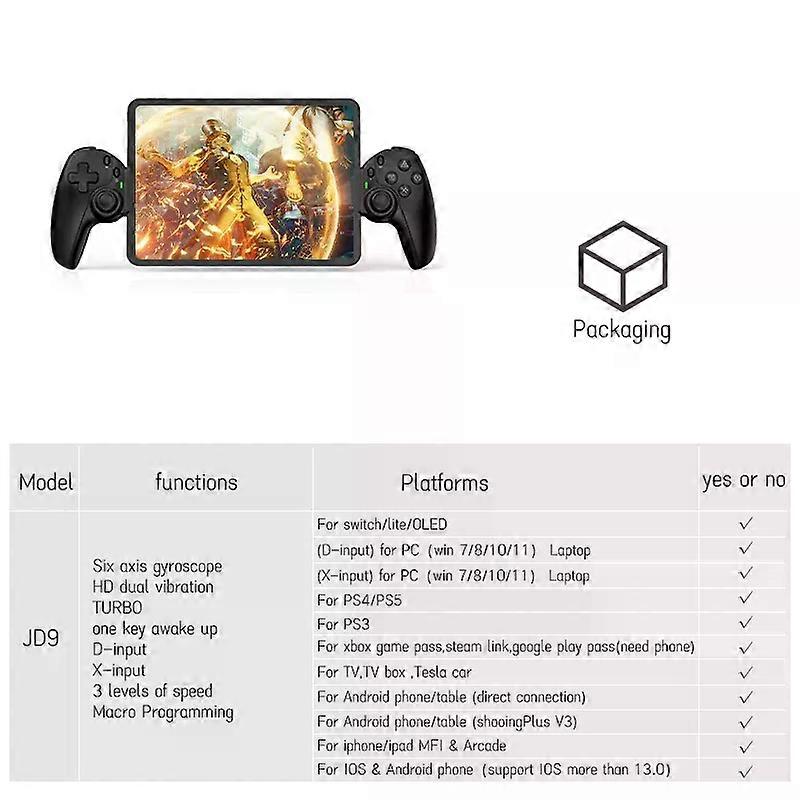 VILCORN Bluetooth-Compatible Game Controller compatible for ios Android Mobile Gamepad compatible for PS5 Streaming compatible for ps4 PS3 PC compat