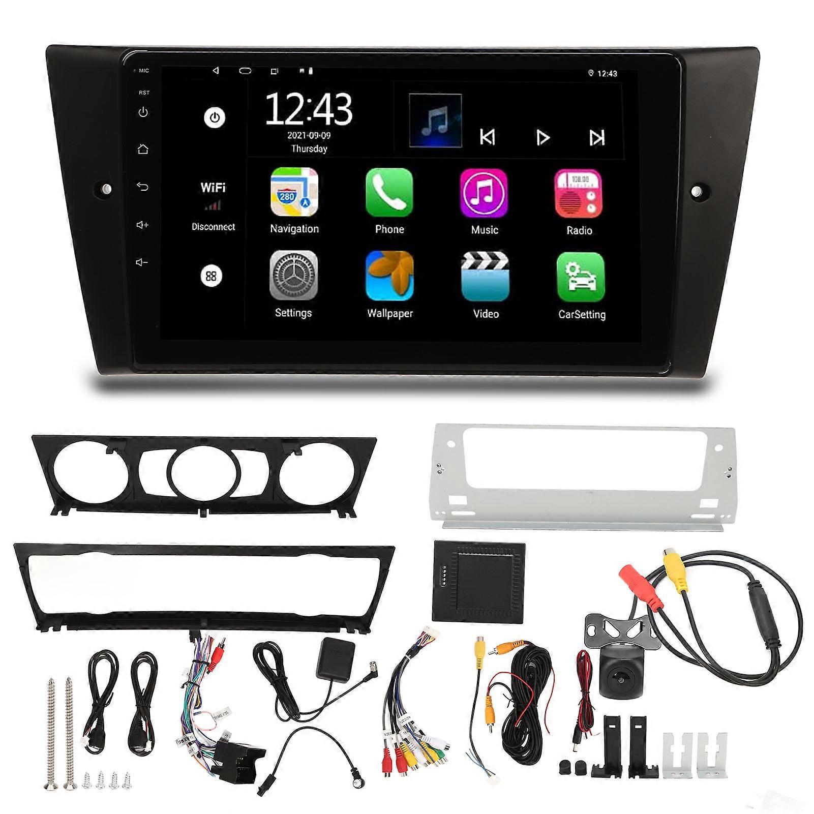 9in Car GPS Navigation Android 11 System HD Touch Screen Support for IOS Wireless Carplay Fit For E90 E91 E92 E93