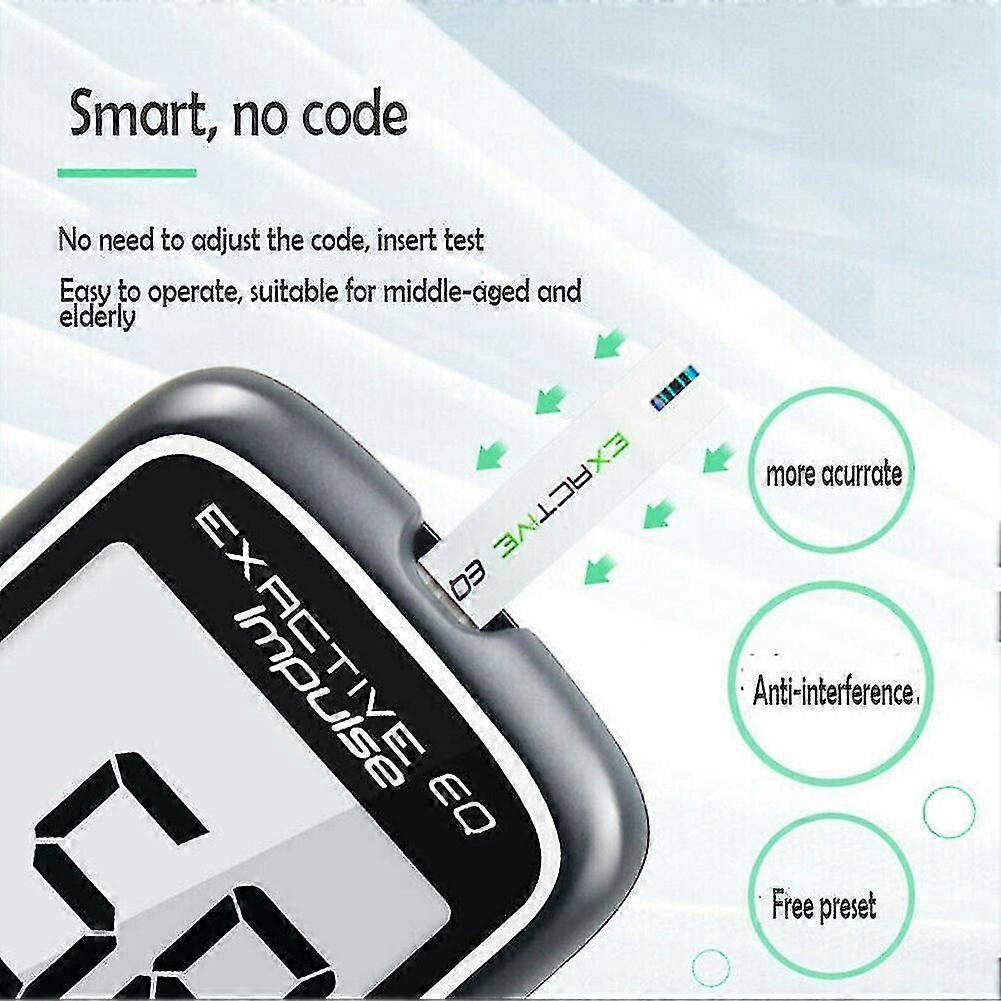 糖尿病 EQ インパルス、50 枚のテストストリップ + ランセット血糖キット -
