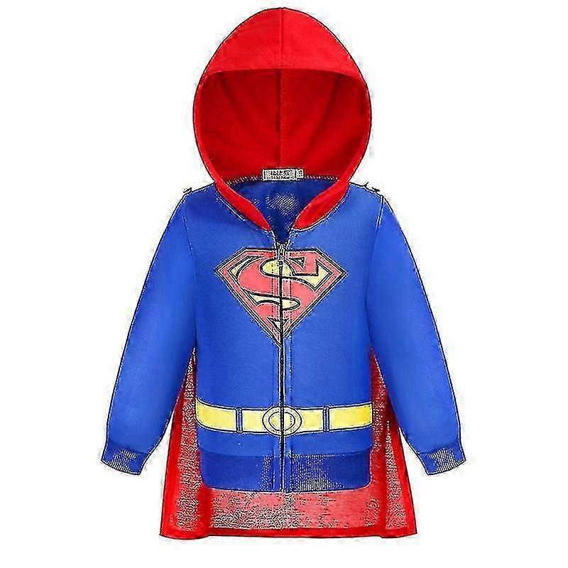 Boys' Spider-man Hooded Jacket 3~8 Years Old Children's Zip-up Hoodie