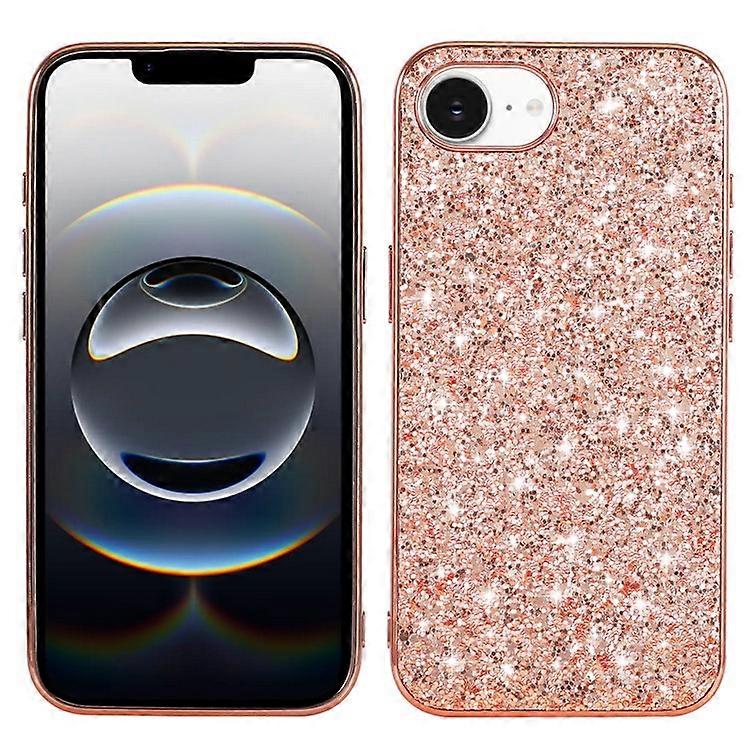 Compatible For iPhone 16e Case TPU + PC Sparkling Glitter Phone Back Cover
