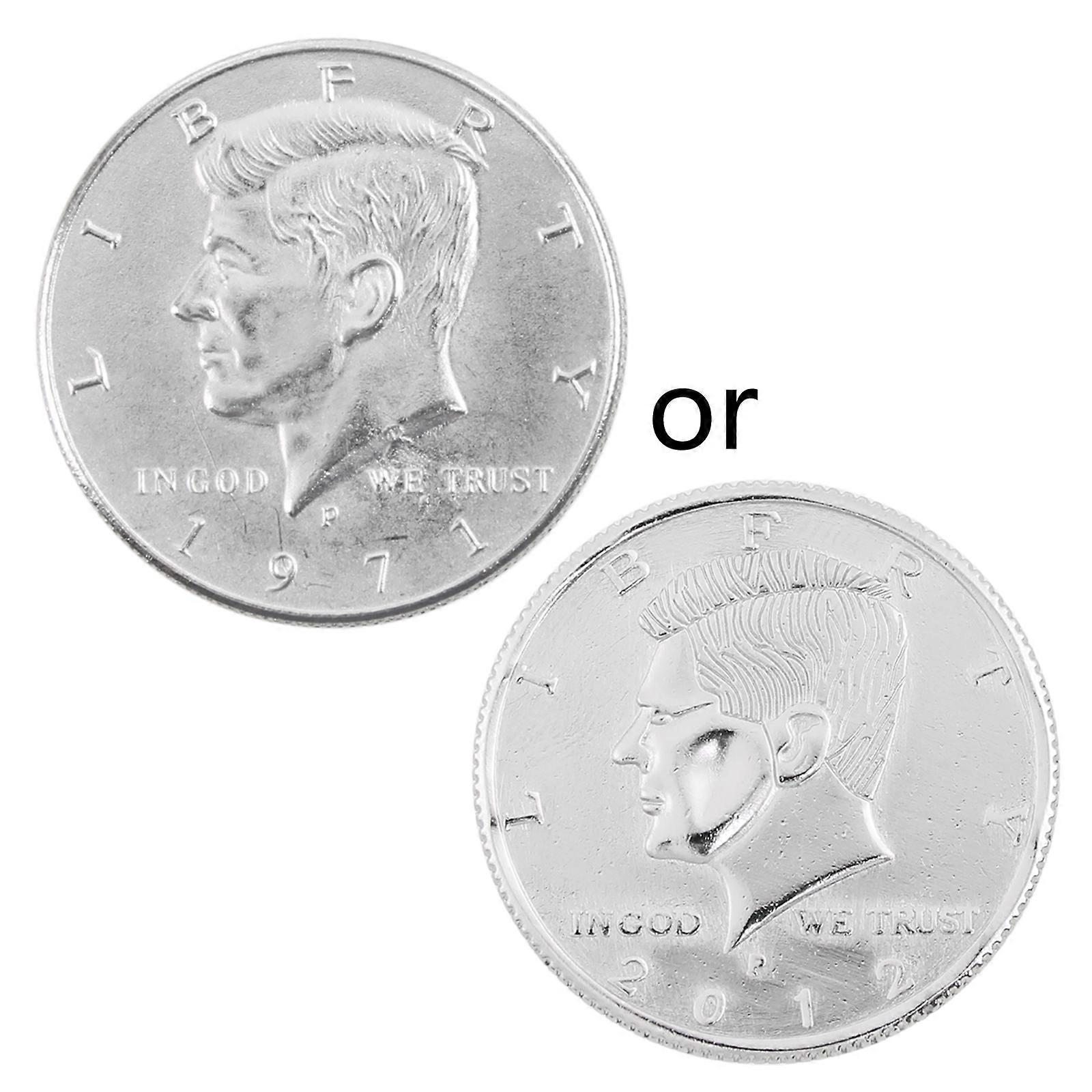 Coin Magic Trick 1.18 Inches Street Trick Prop Appearing Disappear for Ditching, Switching, Vanishing and Stealing Coins  Silver