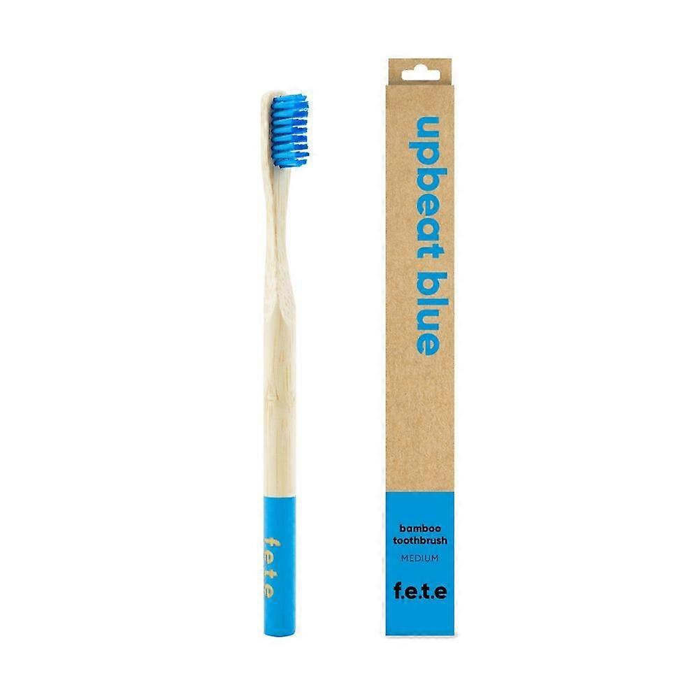 From Earth to Earth Bamboo Toothbrush Upbeat Blue - Bright Blue Medium 1 Unit