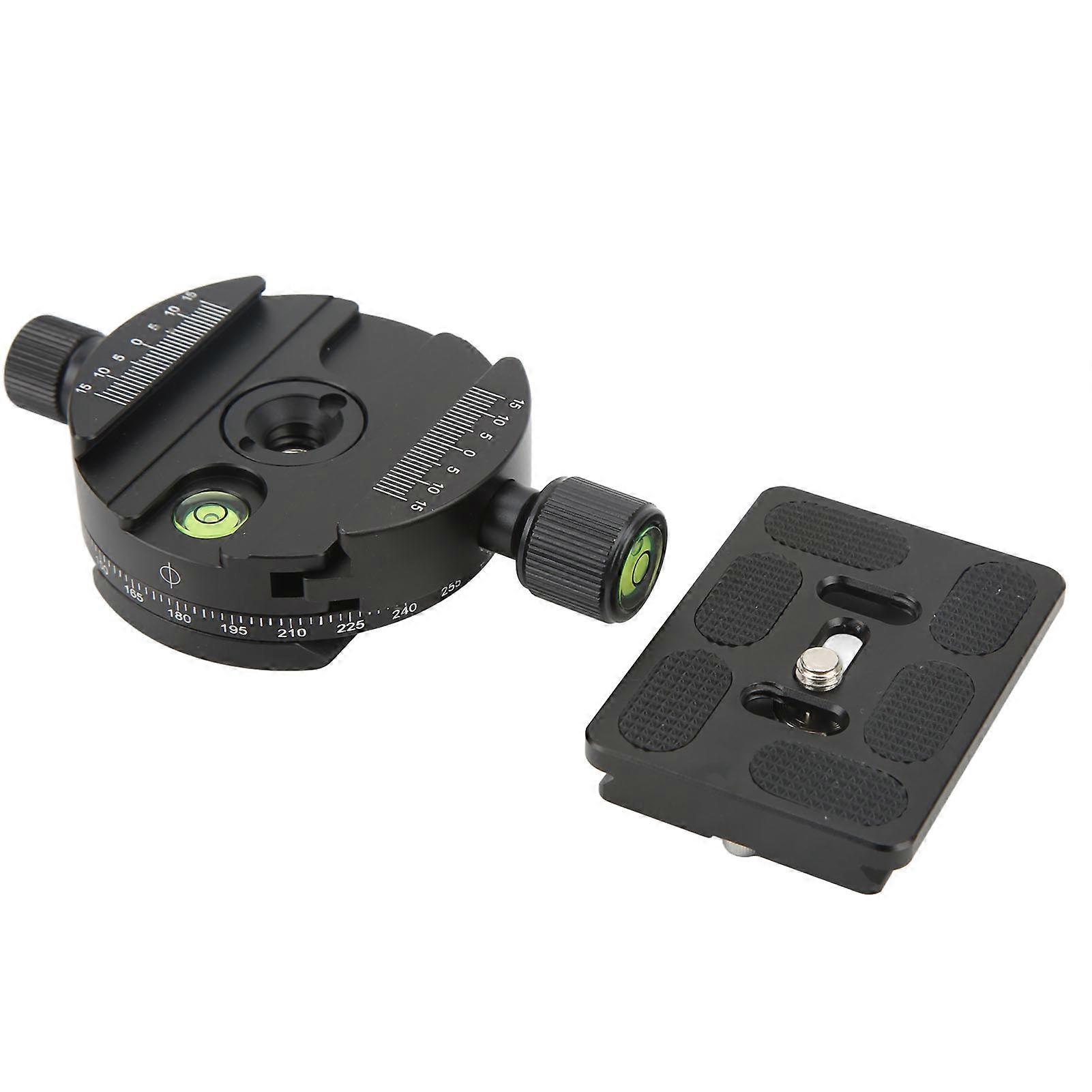 Camera Quick Release Plate Clamp Camera Adapter Plate 360 Degree Panorama Rotation for Camera Tripod Head QJ08S 