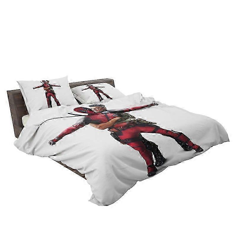 Duvet Cover Set and Bed Sheets Inspired by the Deadpool Character Featuring a Design with Cable, Perfect for Bedding Collection