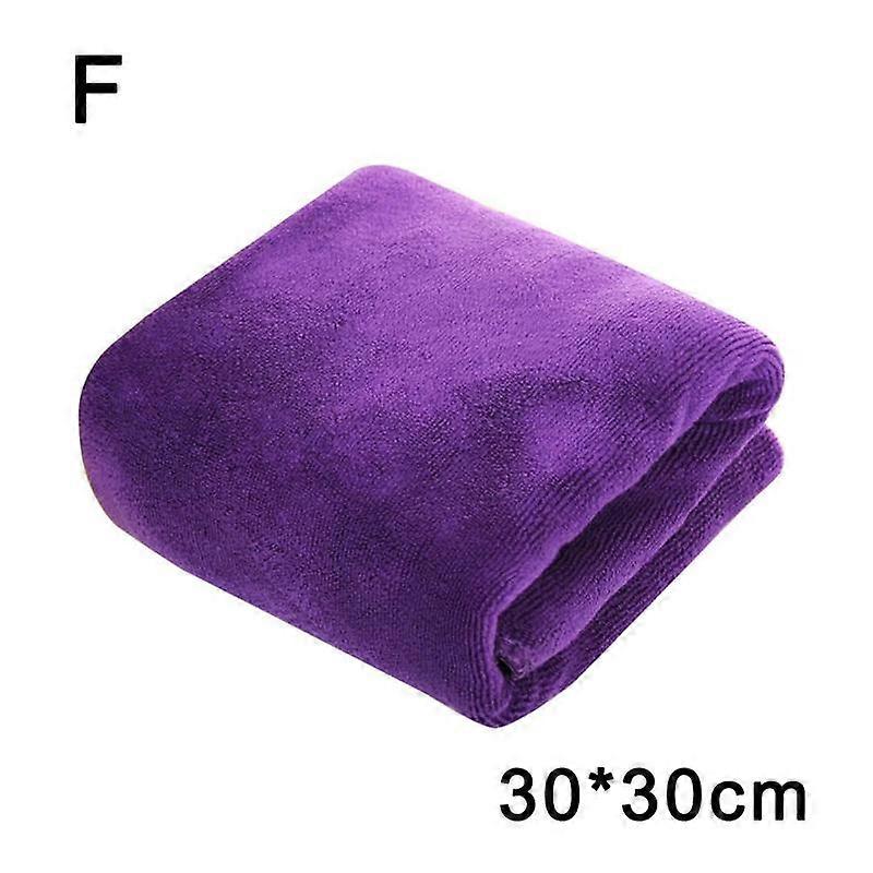 30*30cm purple (F)$microfiber towel absorbent car towel