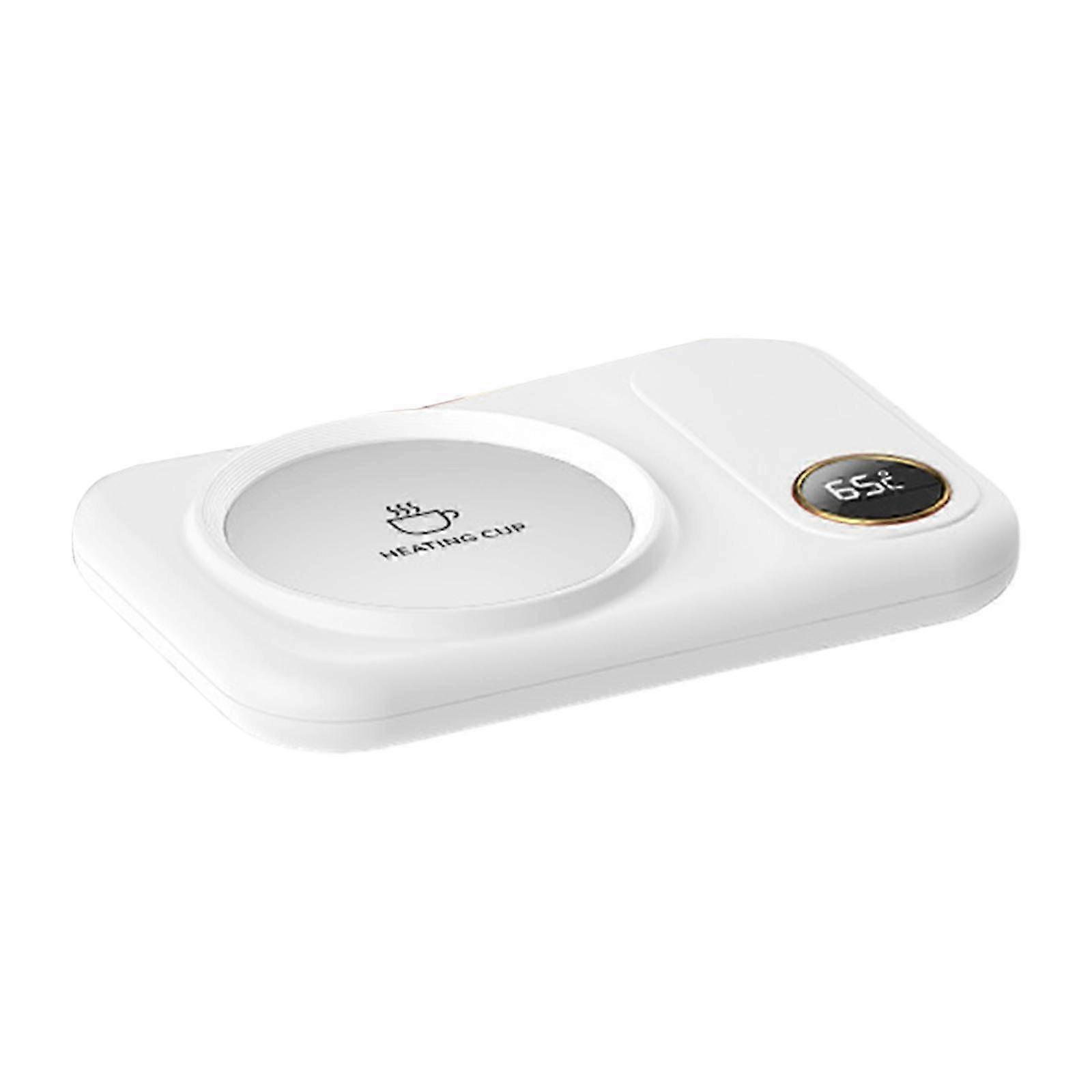 Coffee Warmer for Desk Suitable for Water Beverage Cups, Ideal for Office, Kitchen, and Dorm Usage in White